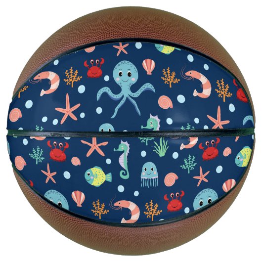 Ballon De Basket Monde Marin (Devant)