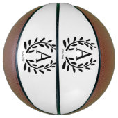 BALLON DE BASKET MONOGRAM GROOMSMAN AJOUTER ANNÉE DATE NOM DONS (Vertical)