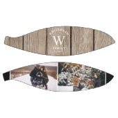 Ballon De Basket Monogram Light Wood Photo Collage Basketball (Panneaux)