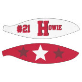 Ballon De Basket Monogramme Basket-ball rouge et blanc (Panneaux)