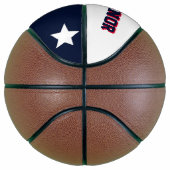 Ballon De Basket Monogramme bleu, blanc et rouge (Droite)