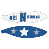 Ballon De Basket Monogramme bleu et blanc (Panneaux)