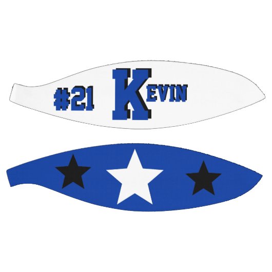 Ballon De Basket Monogramme bleu et blanc (Panneaux)