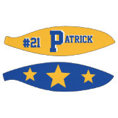 Ballon De Basket Monogramme bleu et or (Panneaux)