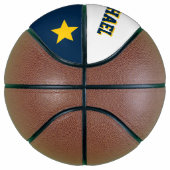 Ballon De Basket Monogramme bleu et or (Droite)