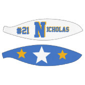 Ballon De Basket Monogramme bleu et or (Panneaux)