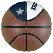 Ballon De Basket Monogramme bleu, gris et blanc (Droite)