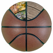 Ballon De Basket Monogramme Bois clair 5 Collage photo (Droite)