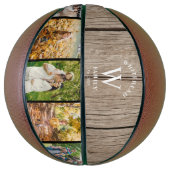 Ballon De Basket Monogramme Bois clair 5 Collage photo (Vertical)