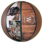 Ballon De Basket Monogramme Bois Photo Collage Basket-ball (Vertical)