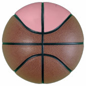Ballon De Basket Monogramme gris blanc rose pâle Nombre Script de f (Droite)