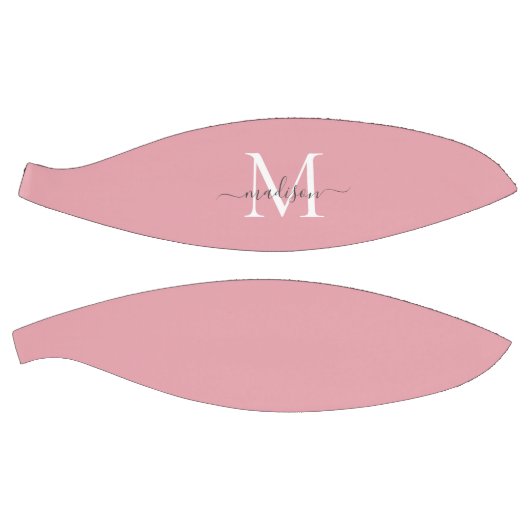 Ballon De Basket Monogramme gris rose pâle Feminine Girinine Script (Panneaux)