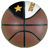 Ballon De Basket Monogramme noir, blanc et or (Droite)