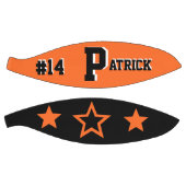 Ballon De Basket Monogramme orange et noir (Panneaux)