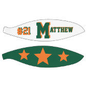 Ballon De Basket Monogramme orange et vert (Panneaux)