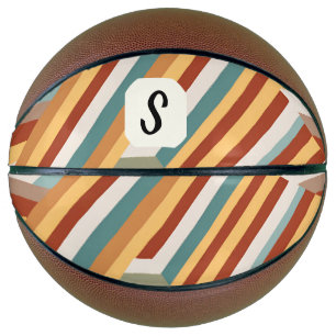 Ballon De Basket Monogramme personnalisé Retro les années 70 Basket