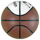 Ballon De Basket monogramme simple personnalisé nom groomsman minim (Droite)