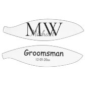 Ballon De Basket monogramme simple personnalisé nom groomsman minim (Panneaux)