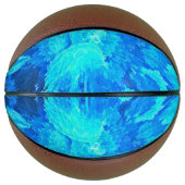 Ballon De Basket mosaïque Abstraite, moderne, turquoise (Devant)