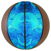 Ballon De Basket mosaïque Abstraite, moderne, turquoise (Vertical)
