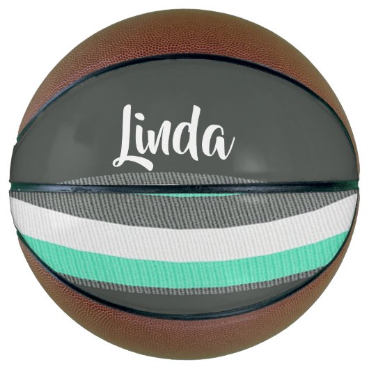 Ballon De Basket Motif à bandes texturées (Devant)