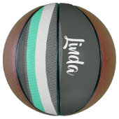 Ballon De Basket Motif à bandes texturées (Vertical)