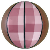 Ballon De Basket Motif carreau gingham rose (Vertical)