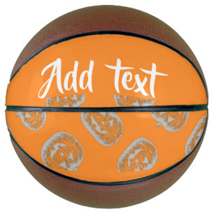 Ballon De Basket Motif citrouille orange