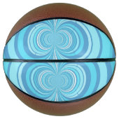 Ballon De Basket Motif de bande bleue Abstraite (Devant)