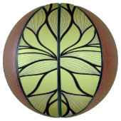 Ballon De Basket Motif de congé créatif vert olive (Vertical)