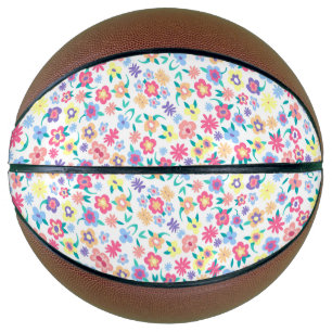 Ballon De Basket Motif de fleurs printanières colorées mignonnes