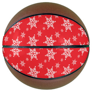 Ballon De Basket Motif de flocon de neige, Flakes blancs, Neige, Ro