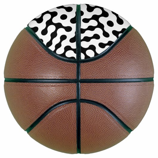 Ballon De Basket Motif de labyrinthe noir (Droite)