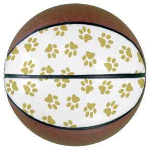 Ballon De Basket Motif De Pailles, Pailles De Chien, Pâtes D'Or