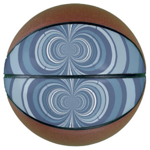 Ballon De Basket Motif de rayure bleu foncé abstrait