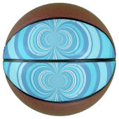 Ballon De Basket Motif de rayure bleue abstraite (Devant)