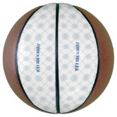 Ballon De Basket Motif diamant de nom personnalisé (Vertical)
