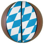 Ballon De Basket Motif Drapeau Diamant Bavière bleu et blanc (Vertical)