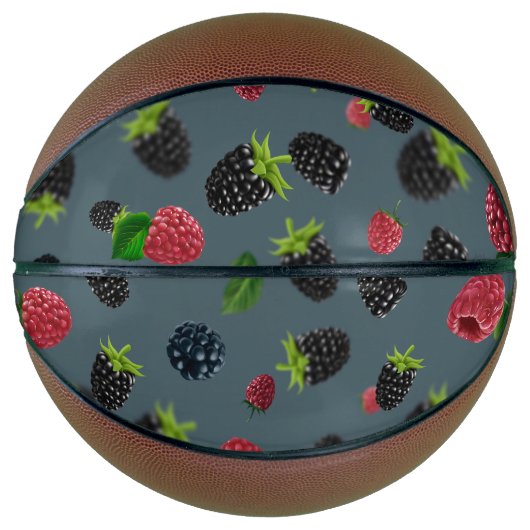 Ballon De Basket Motif framboise 2 (Devant)