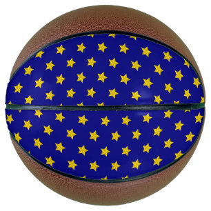 Ballon De Basket Motif Gold Stars, Bleu Marine, Exclusive