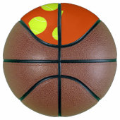 Ballon De Basket Motif orange de balle de tennis vert (Droite)