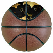 Ballon De Basket Motif sans couture avec étoiles d'or (Droite)