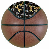 Ballon De Basket Motif sans couture avec libellules d'or (Droite)