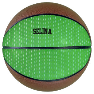 Ballon De Basket Motif vert points blancs
