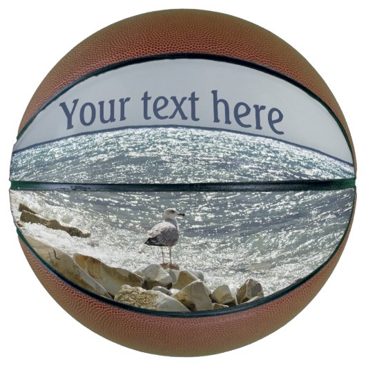Ballon De Basket Mouette et mer (Devant)