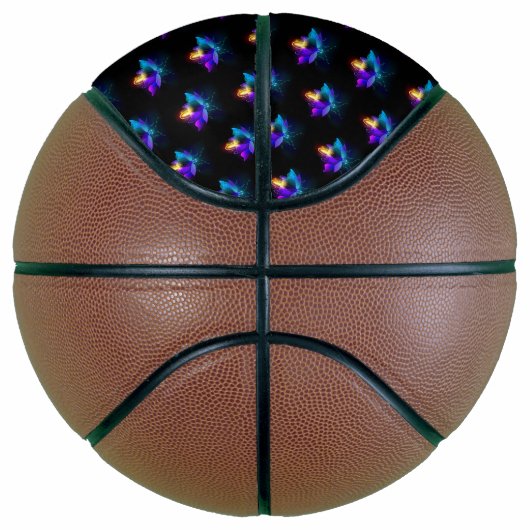 Ballon De Basket Neon Firefly sur noir (Droite)