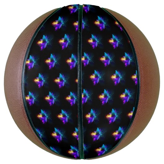 Ballon De Basket Neon Firefly sur noir (Vertical)
