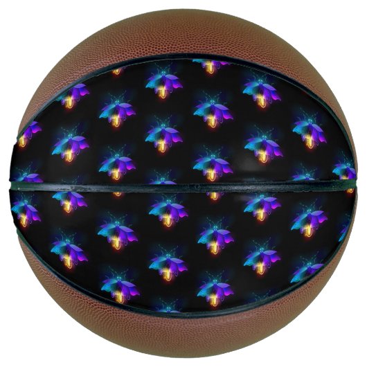 Ballon De Basket Neon Firefly sur noir (Devant)