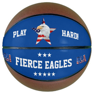 Ballon De Basket Noble Aigle, Drapeau Américain, Étoile