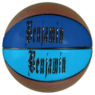Ballon De Basket Nom Benjamin de conception noire, Basketball